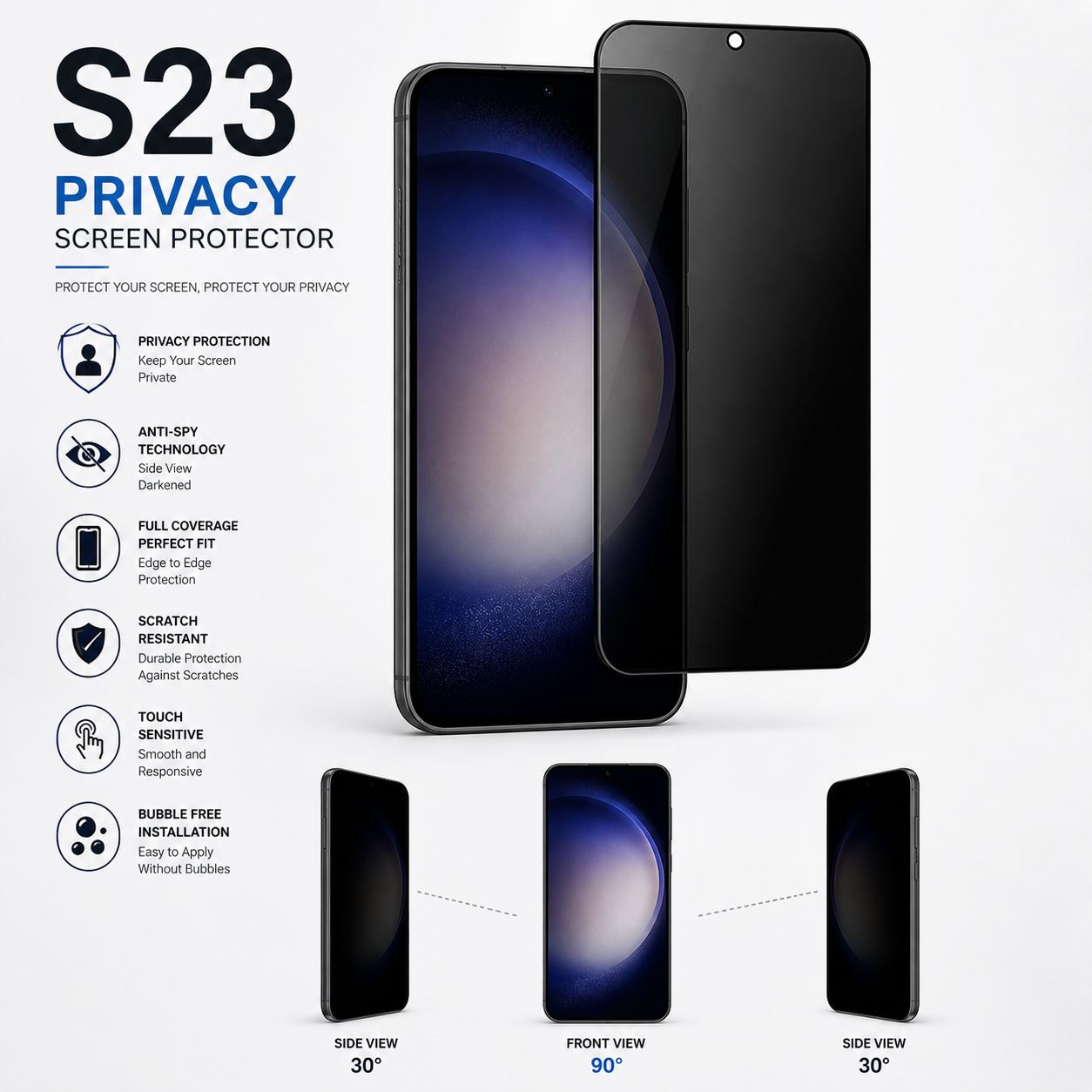 Samsung S23 Series Screen Protector Privacy (10 Pcs)