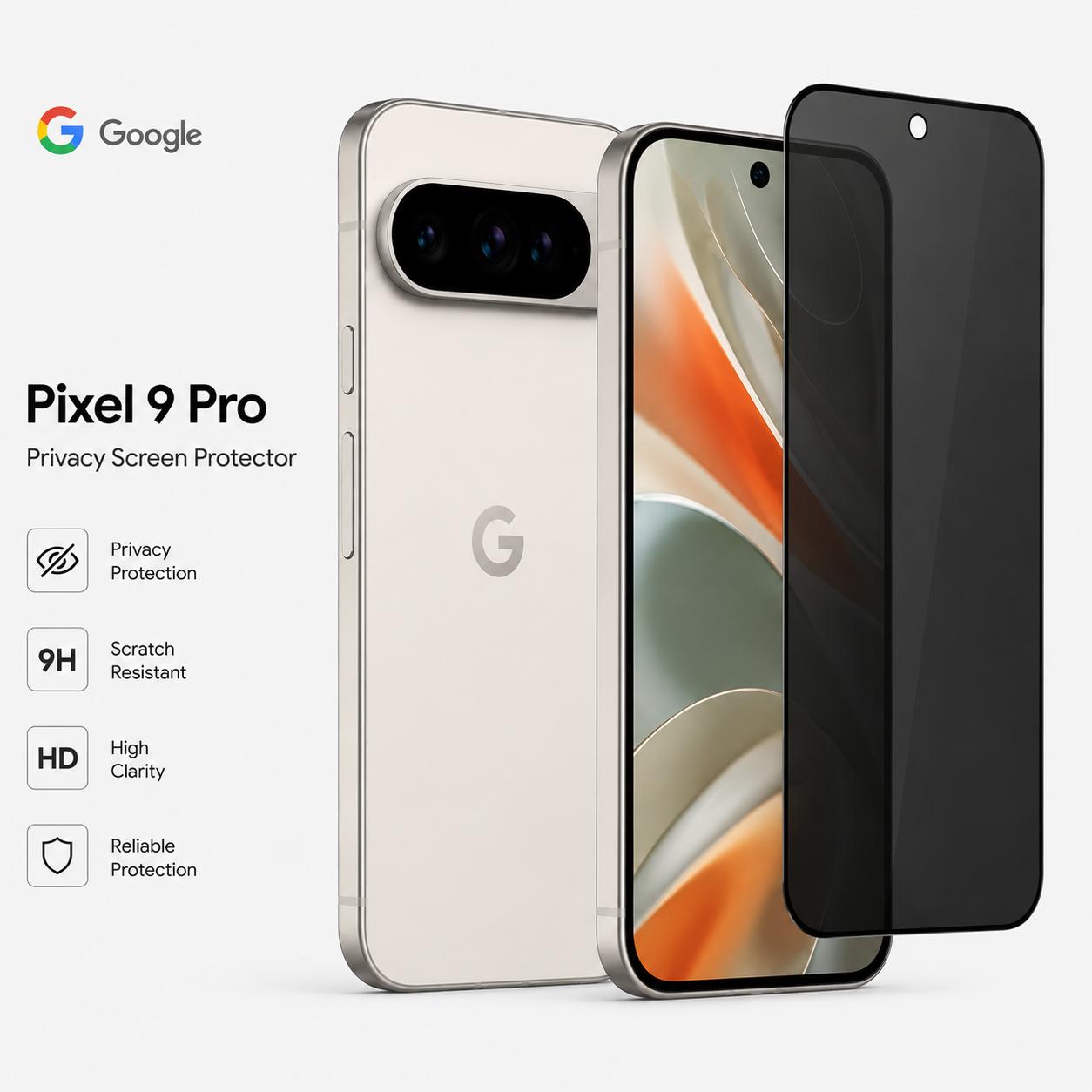 Google pixel 9 Series Screen Protector Privacy (10 Pcs)